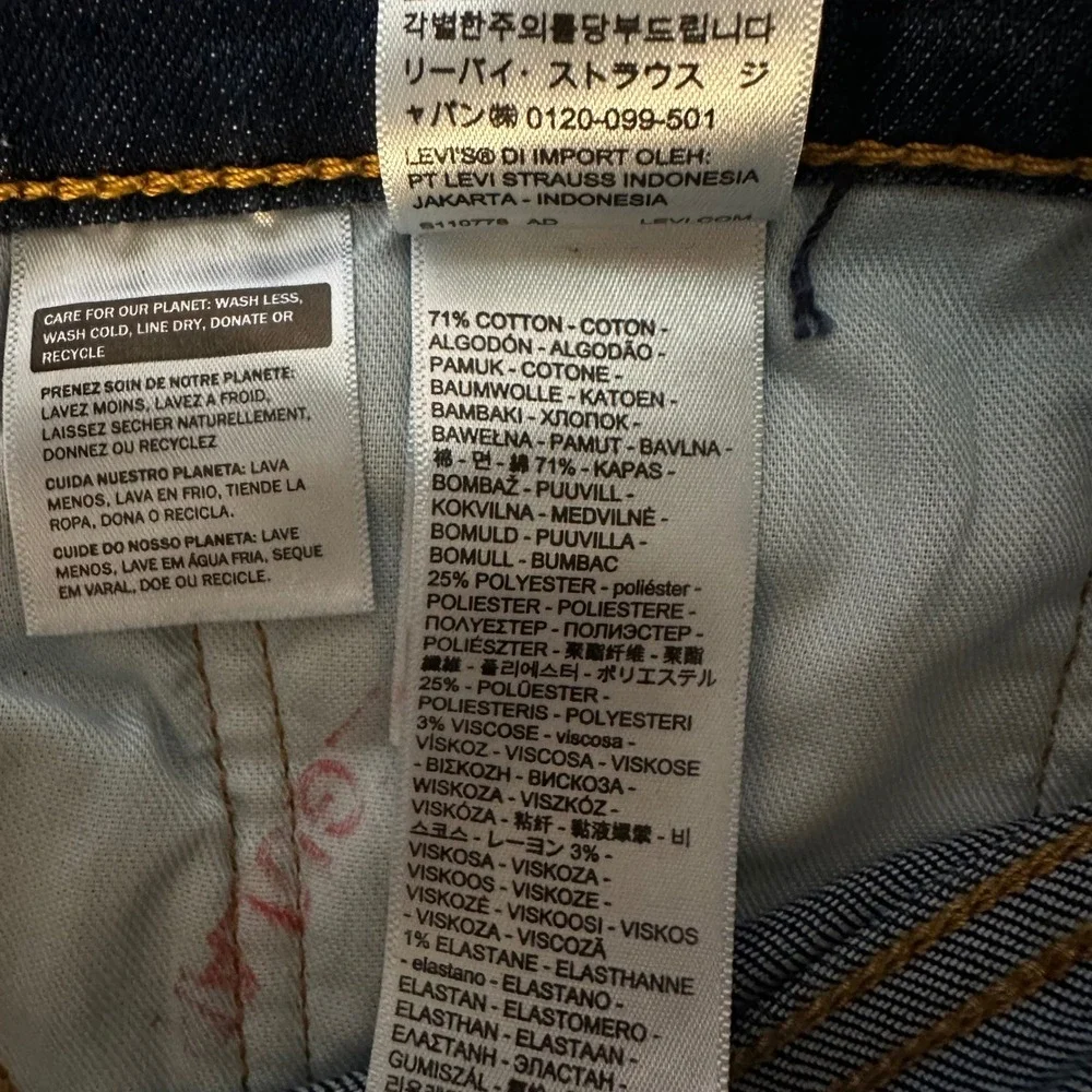 Levi's 512 Jeans NWT Mens 32x29 Slim Taper Dark Wash Stretch Denim (Tag 32x30)